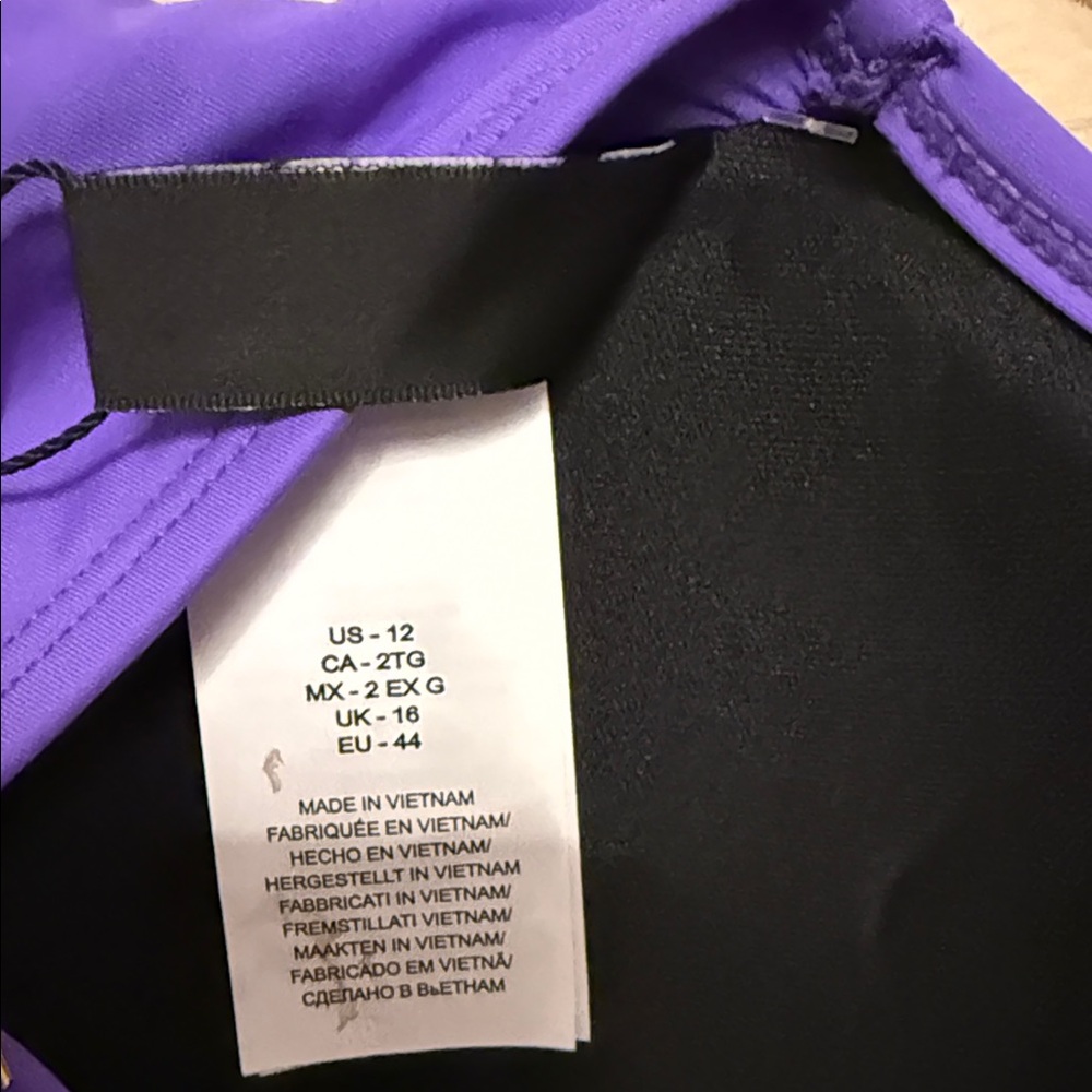 La Blanca Violet Twist Bikini Bandeau Top - Picture 5 of 7